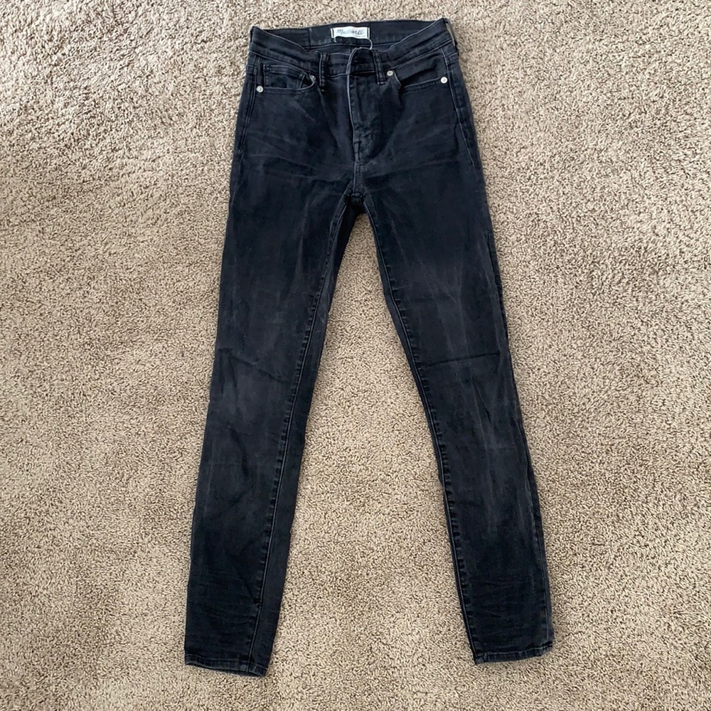 Black stonewashed Madewell jeans